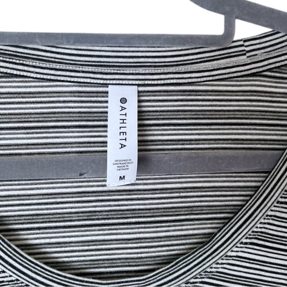 Athleta Cloudlight Stratus Scoop Neck Long Sleeve Striped Top Medium - Picture 6 of 7